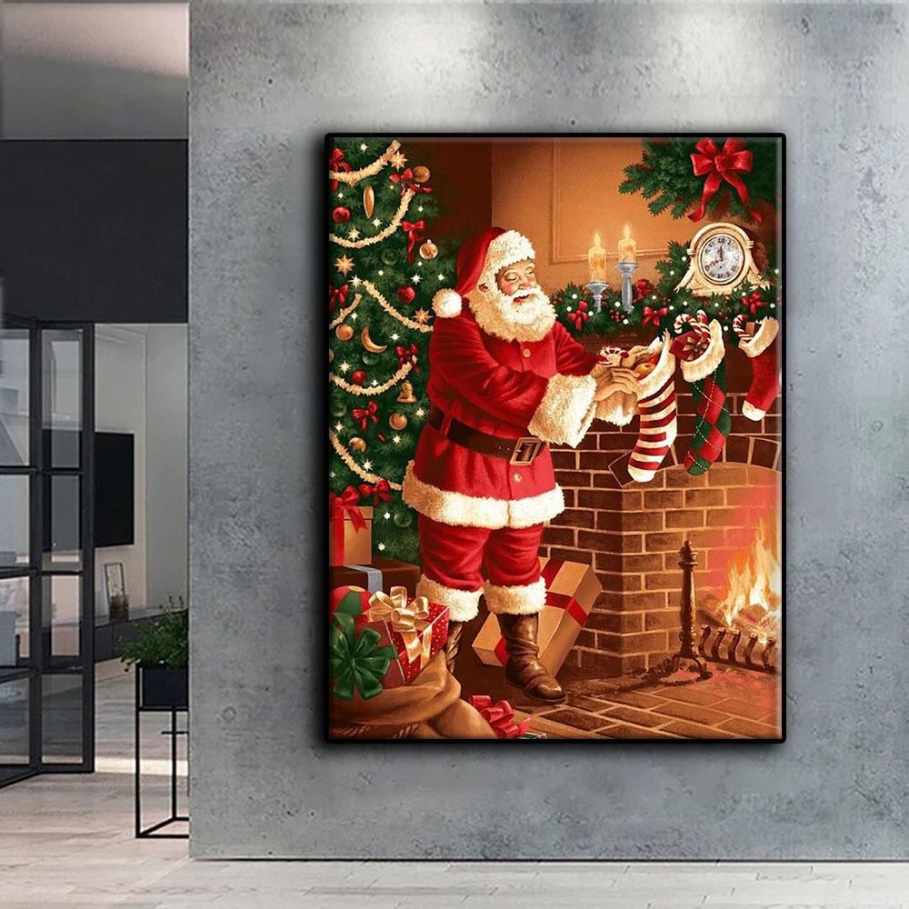 Diamond Painting Christmas Tree Santa Snowman Embroidery Cross Stitch Rhinestone Home Decor