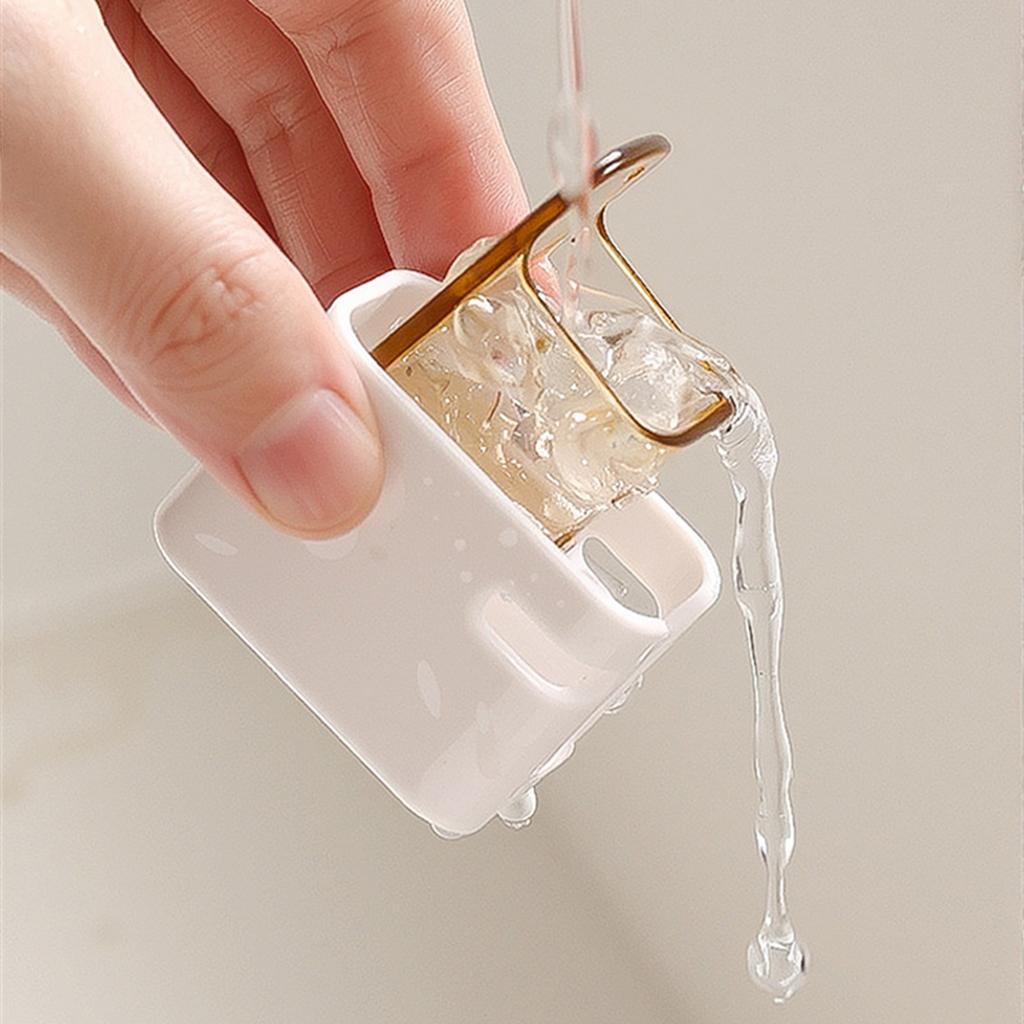 Wall Mounted Storage Rack Dustproof Waterproof Toothbrush Storage Rack Non Perforated Wall Storage Rack Home Storage Supplies