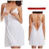 European & American Lace Trim Sexy Lingerie Nightdress with Back Cutout