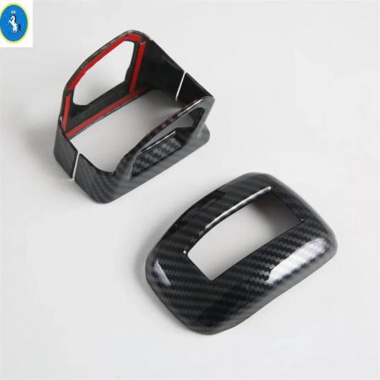 3 Pcs Gear Shift Head Knob Cover Trim Fit For Mitsubishi Xforce / Outlander / Xforce 2024 - 2026 Carbon Fiber Look Accessories