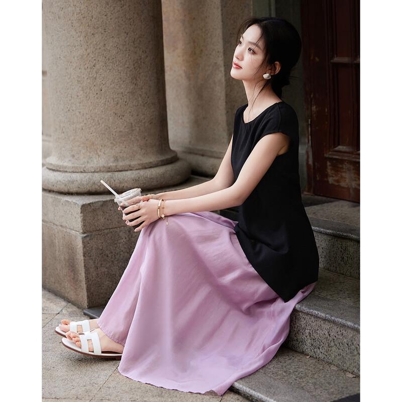 Demana Elegant Asymmetrical Top & Flowing Skirt Set