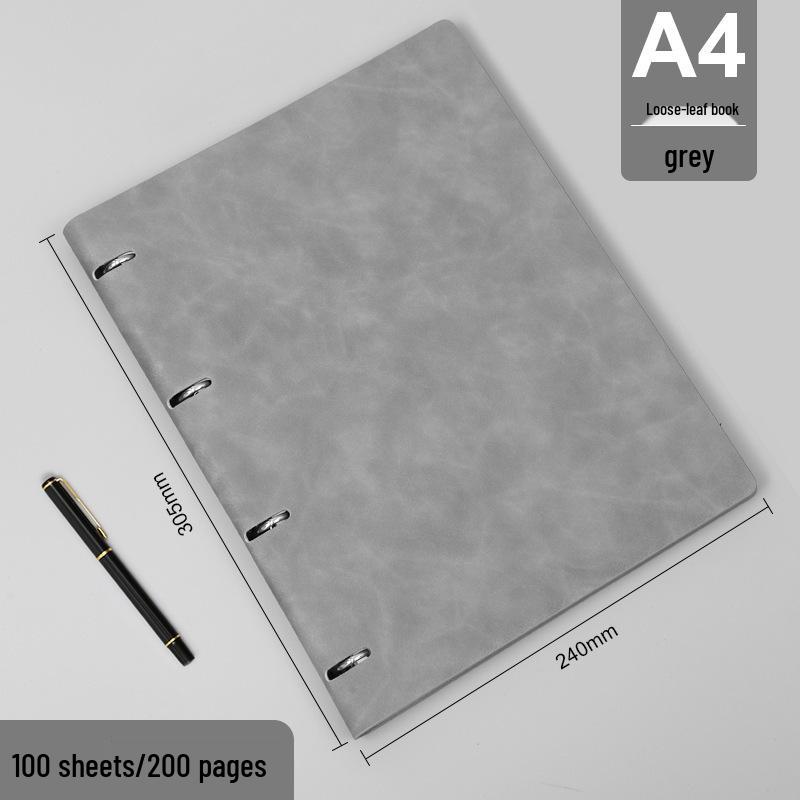 A5/B5 Loose-leaf Notepad: Business Meeting Notebook with Detachable Pages and Custom Logo Printing