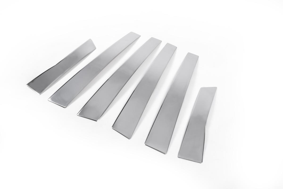 

Молдинг дверных стоек (6 шт, нерж.) для Volkswagen Passat B5 1997-2005 гг