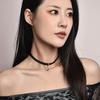 Scarlet Night Fashion Temperament Pu Leather Dark Goth Style Choker Necklace Female Tide
