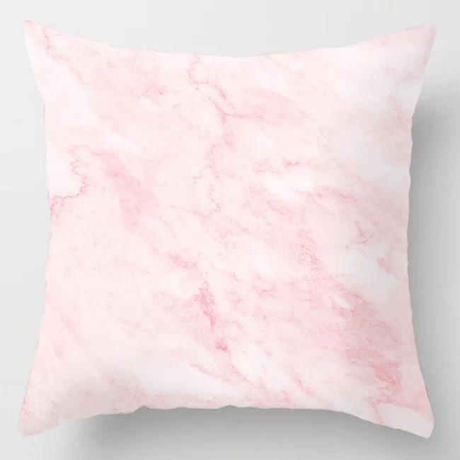 2D Flat Printed Pink Rose Floral Peach Skin Cushion Cover Romantic Flower Decorative Pillowcase For Sofa Bed Room Home Decor