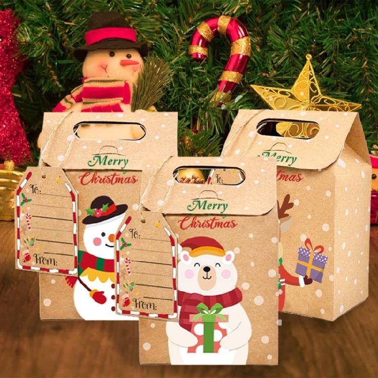 Christmas Paper Gift Pouches Decorative Candy Packaging for Celebratory Incidents