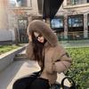 Womens Short Winter Padded Coat With Fur Hood Slim Fit Fleece Lined Warm Jacket
