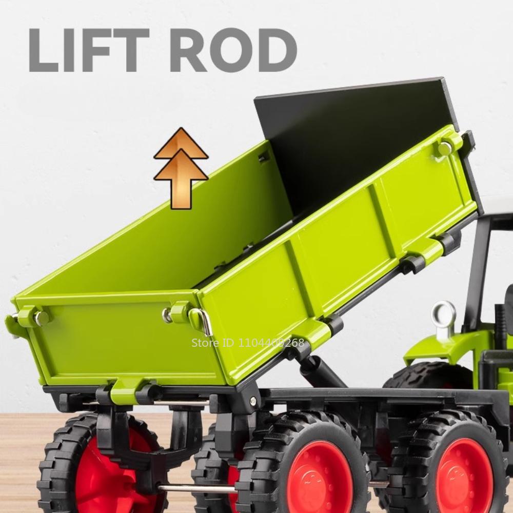 1:32 Scale Retro Walking Tractor Car Model Toy Sound Light Diecast Metal Agricultural Vehicle Models Decorations for Kids