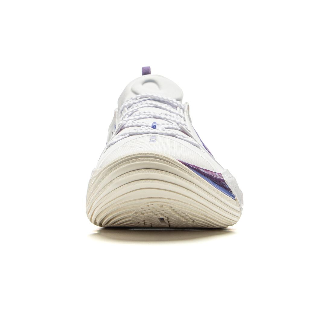 Nuevas Zapatillas de Baloncesto LiNing Sonic 13 Antideslizantes Resistentes al Desgaste Caña Baja Hombre Blanco Morado ABAV025-7