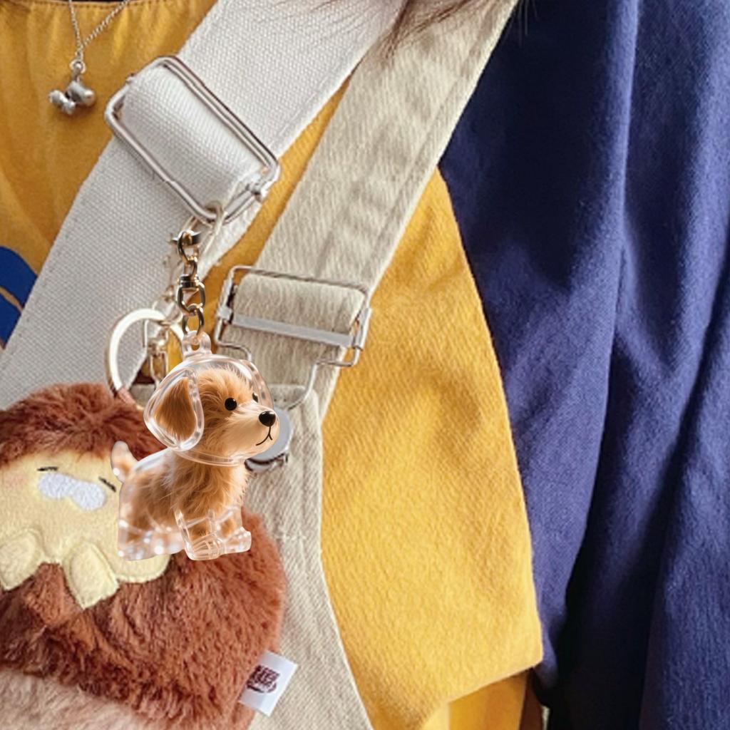Roztomilý přenosný sběrač chlupů domácích mazlíčků ve tvaru psa, klíčenka pro majitele psů a koček, úložný box na srst, památeční suvenýry, přívěsek na tašku