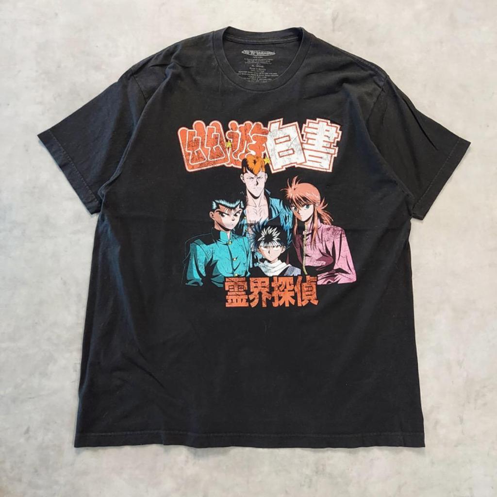 [USED] Yu Yu Hakusho Printed T-Shirt, Anime Tee, Manga, Vintage, Size XL, Black, 14257