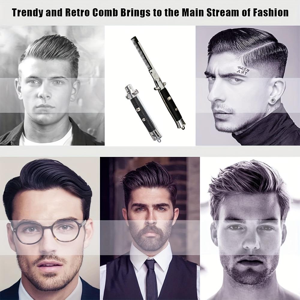 Men'S Styling Comb Dual-Use Fine-Toothed - Foldable Comb
