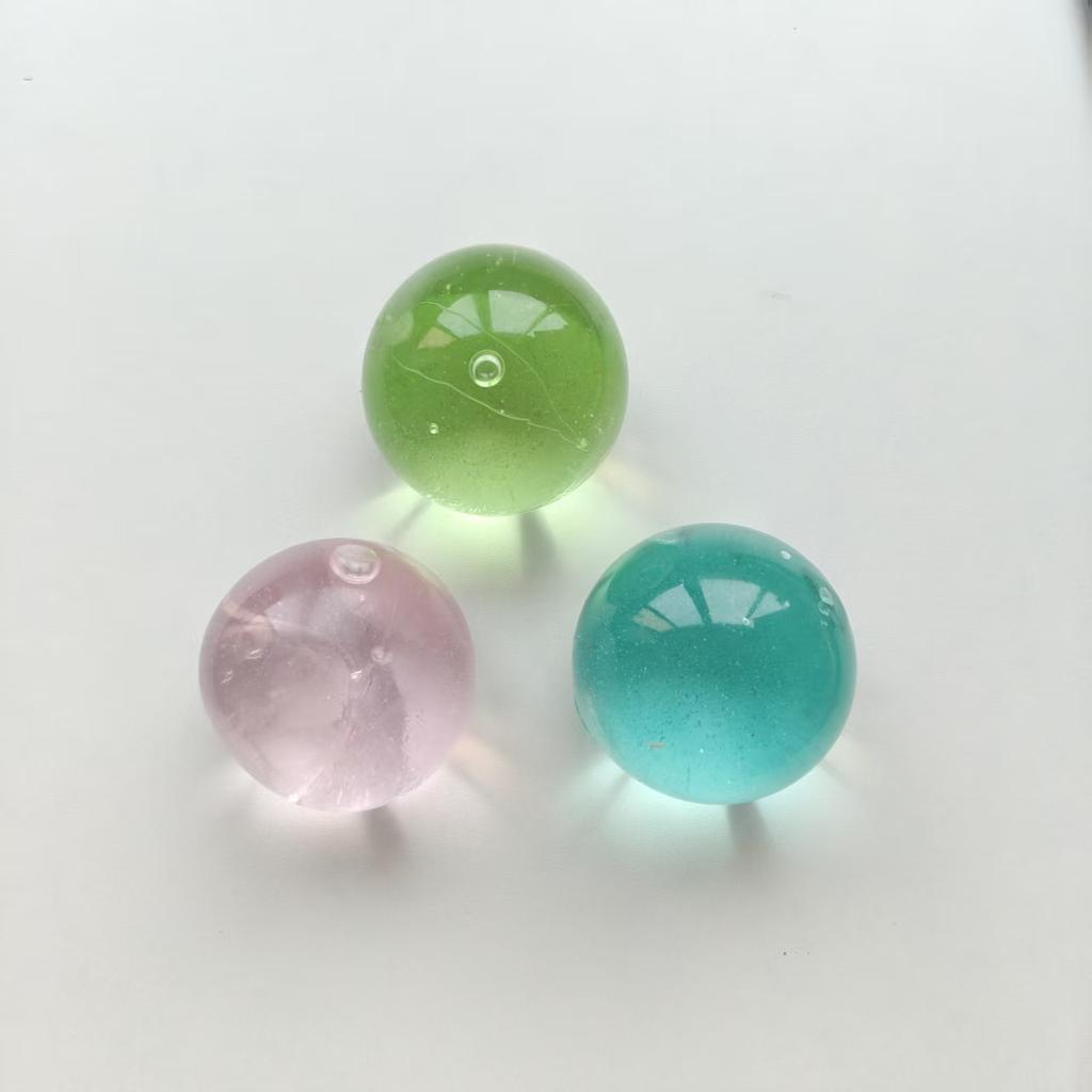 Giocattolo Squishy Needoh Blu/Verde Trasparente Pallina Antistress Giocattolo da Spremere a Rimbalzo Lento Estetica Curativa Giocattolo Sensoriale Fidget Per Bambini