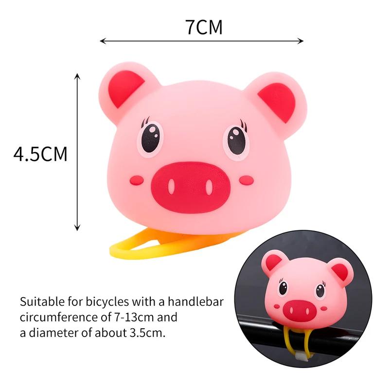 Campanello Luce Bicicletta Animale Cartone Animato Lampada Torcia Flashlight Bici da Strada MTB Bambini Adulti Manubrio Scooter Trombetta ad Aria Anello Accessori Ciclismo