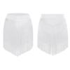 Womens Salsa Dance Costume Elastic Waist Tiered Tassel Skirt Latin Performance Competition Outfit Party Wear