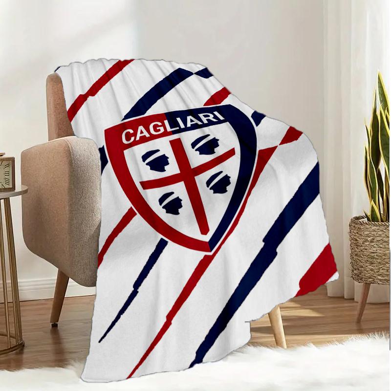 Fußball Cagliari Design Decke Leicht Ideal Bettdecke Perfekt für Reisen, Camping, Wohnzimmer, Büros, Sofas, Fan Weihnachtsgeschenk