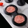 Easy To Clean Manual Hamburger Meat Press Non Stick Detachable Patty Maker Double Hole Patty Press Mold Beef