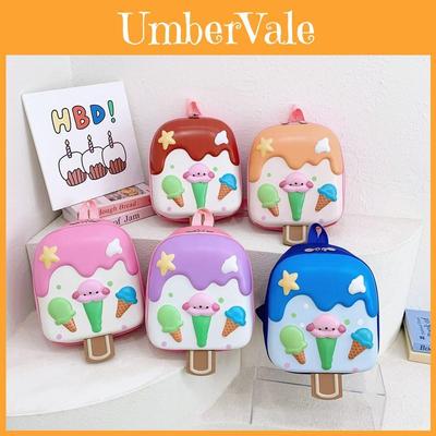 Mochila Infantil Cartoon Sorvete com Tecido Oxford para Crianças do Jardim de Infância