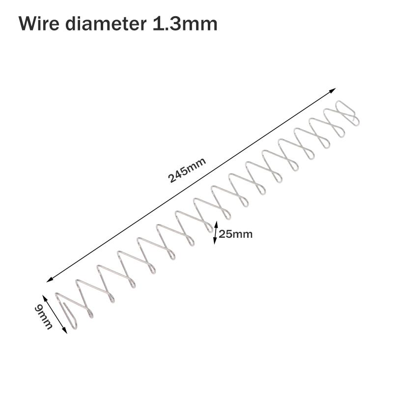 1.3*9*25*245MM Rectangular Springs Flat Spring Stainless Steel Fatigue Resistant Square Compression Spring Sofa Spring