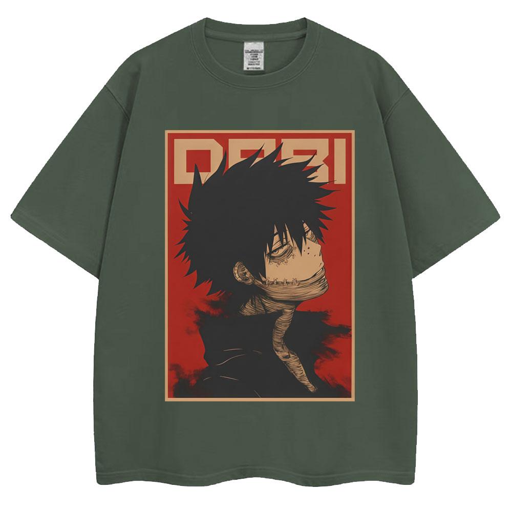 Anime My Hero Academia Dabi Dark Villain Tshirts Unisex Women Cosplay Fashion Vintage Unisexga T Shirt Oversized Cotton Casual Tees