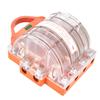 4 Pole Knife Switch Double Throw Transparent Disconnect Knife Switch with LED Indicators 160A AC380V
