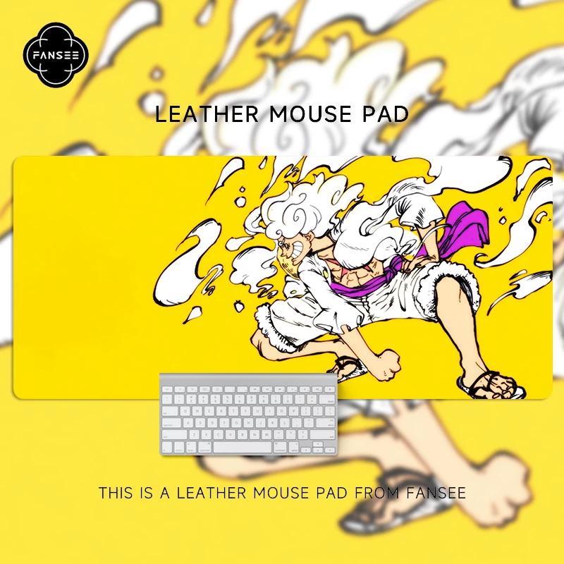 Cartoon  Animation ONE PIECE Monkey D. Luffy Leather Mouse Pad Oversized Animation Two-dimensional Office Computer Desk Pad Waterproof Non-slip Pad