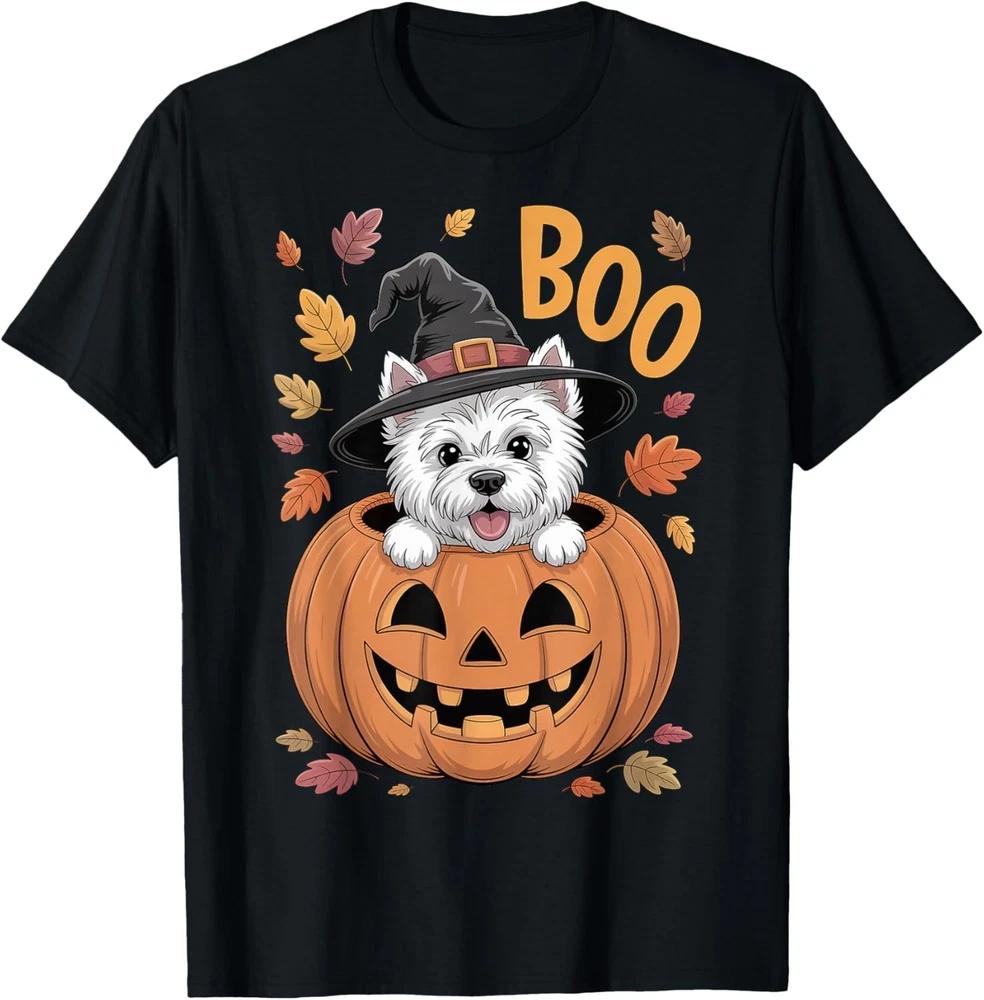 Westie Costume Pumpkin Halloween West Highland White Terrier T-Shirt