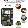 Universal Car Storage Bag&Backseat Organizer with Tablet Holder, Trunk Net,Fire Extinguisher Fixer, Seat Protector Car Organizer