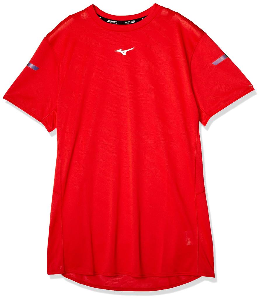 Mizuno J2MA0014 Running Short Sleeve Running High Risk S Men's Wear, T-Shirt, Red,