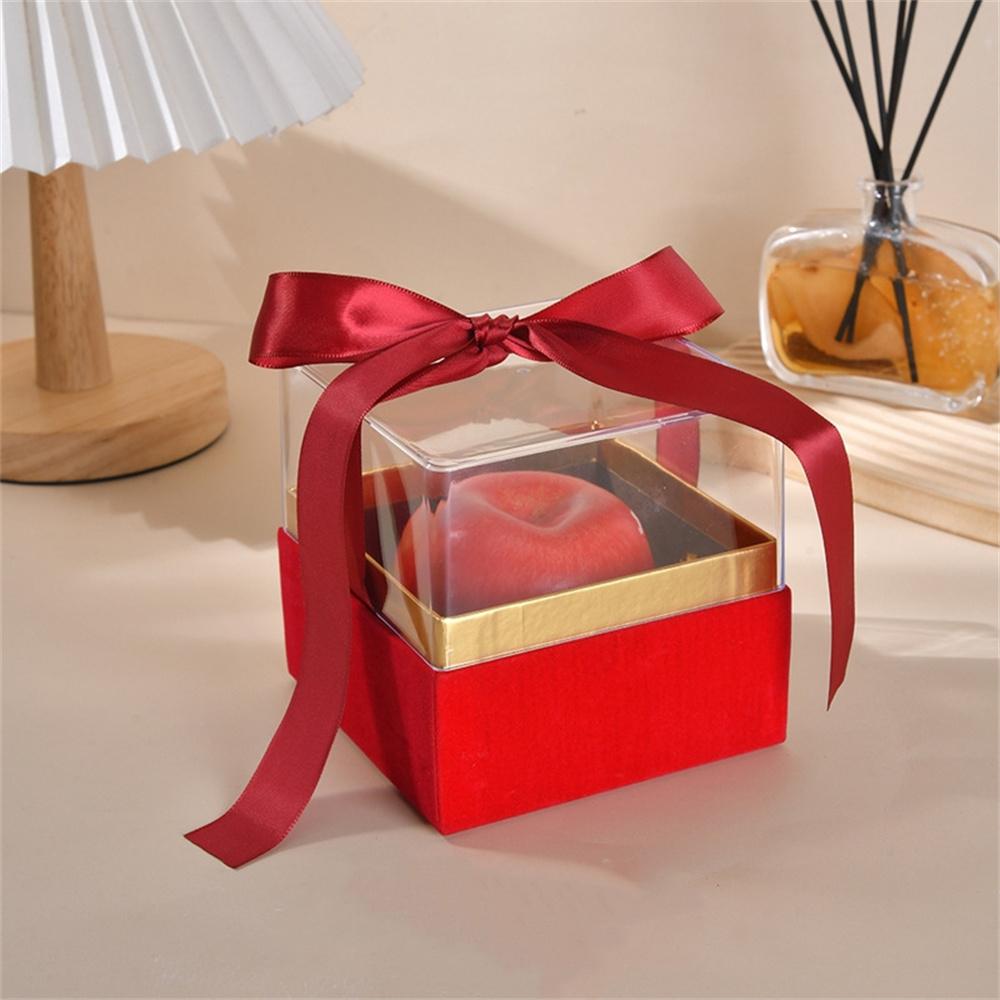 Kristallrosett Presentask Rund Ask Transparent Rosblomsask Fruktask Kramhink Presentask Blomsterbutik