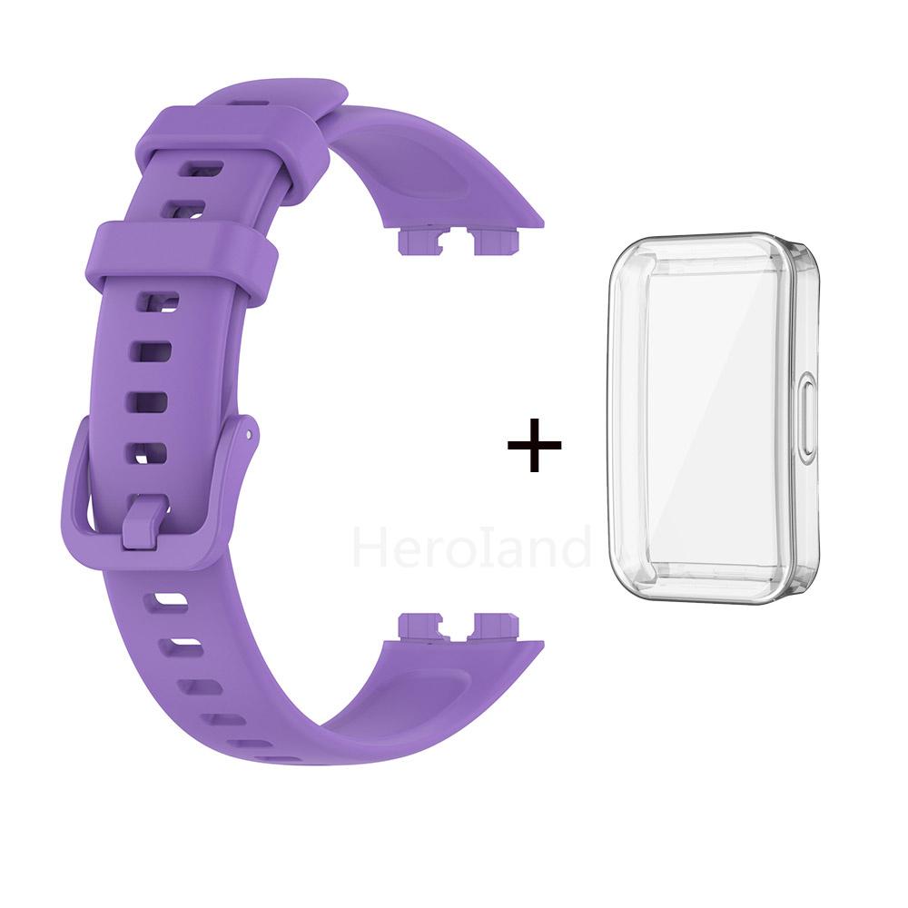 Módní měkký silikonový řemínek k hodinkám pro chytré hodinky Huawei Band 8 Náramek pro Huawei Band 9 10 Pásek Náramek Sportovní pásek a TPU pouzdro