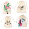 Cotton Linen Jewelry Pouch Drawstring Gift Bag Vintage Style Candy Bag Multipurpose Pouch for Wedding and Event Use