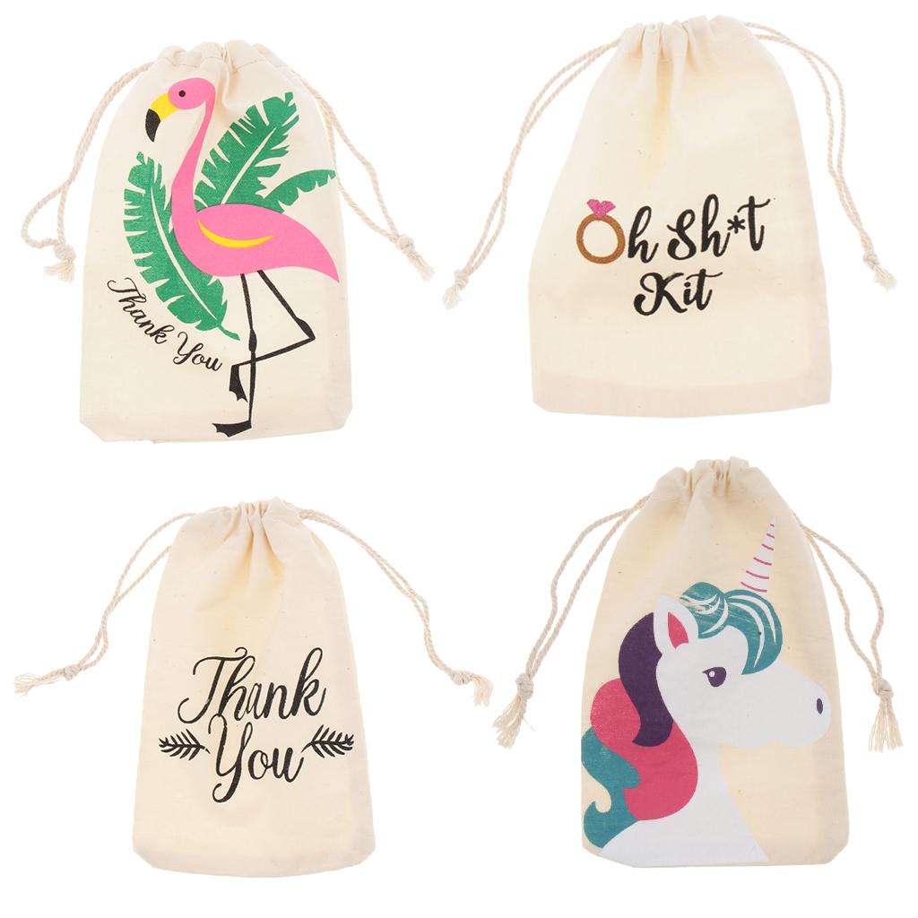 Cotton Linen Jewelry Pouch Drawstring Gift Bag Vintage Style Candy Bag Multipurpose Pouch for Wedding and Event Use