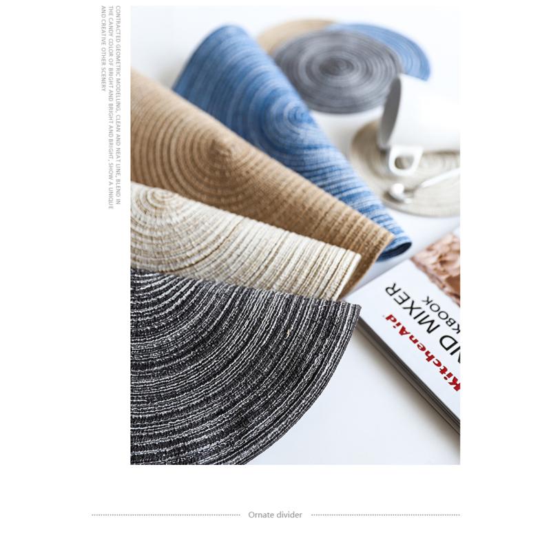 6 Stück runde Tischsets aus gewebtem Ramie, rutschfeste Esstischmatten, rutschfeste Geschirr-Schüssel-Pads, für Küche, Getränke, Tassenuntersetzer