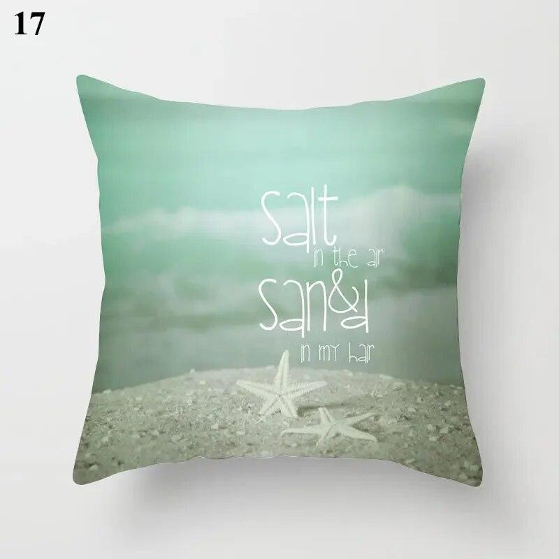 Fresh Fashion Mint Green Blue Pillowcase Living Room Sofa Office Cushion Cover Modern Simple Geometric Home Decor