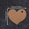 100/50Pcs Kraft Paper Heart Tags with Hole Valentine's Day Wedding Anniversary Gift Embellishment Party Room Decoration