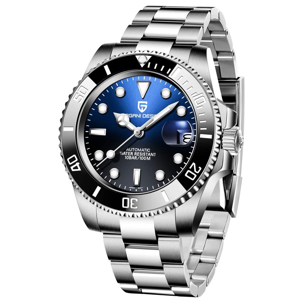 Pagani Design Men's Watch Made In Japan SEIKO NH35 Movement Submariner Diver Automatic Mechanical Case Waterproof Ceramic Bezel Business Work Dress