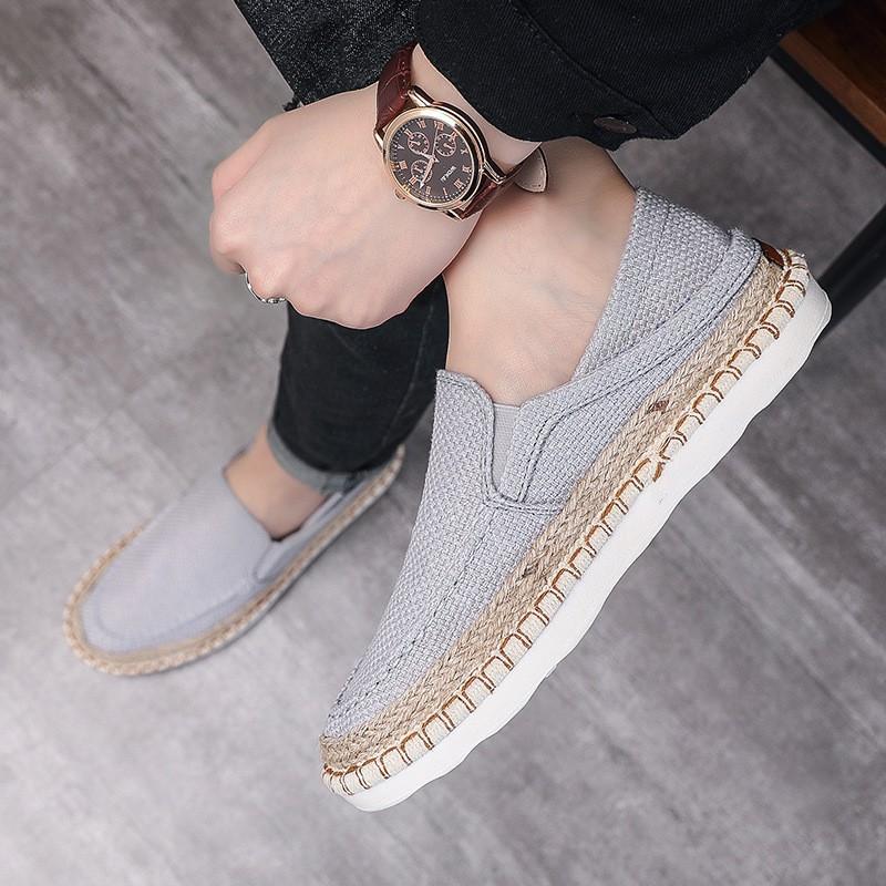 Fashion New Men Espadrille Shoes Summer Men Canvas Shoes Breathable Men's Casual Shoes Slip On Shoes Graffiti Espadrilles Footwear Flats