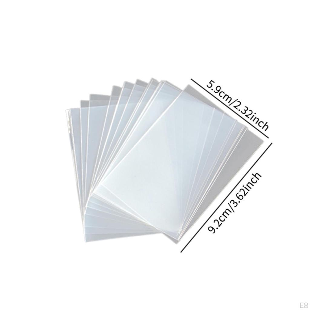 50 Pieces Card Sleeves Case Replacement Versatile Collectible Cover Transparent for Baseball