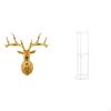 Resin Deer Head Wall Sculpture And Clear Acrylic Side Table for Office Home Decor Boho Artwork