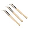 3Pcs Pottery Batik Printing Pen Drawing On Fabric Cloth Beech and Stainless Steel Clay Carving Tools