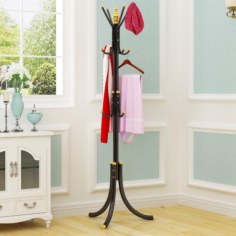 Multifunctional Wrought Iron Coat Rack - Colorful, Creative, Floor-Standing, Minimalist Modern for Home Bedroom.