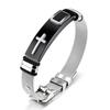Stainless Steel Religious Bracelet Waterproof Fashion Bracelet Cross Bangles  Daily Use