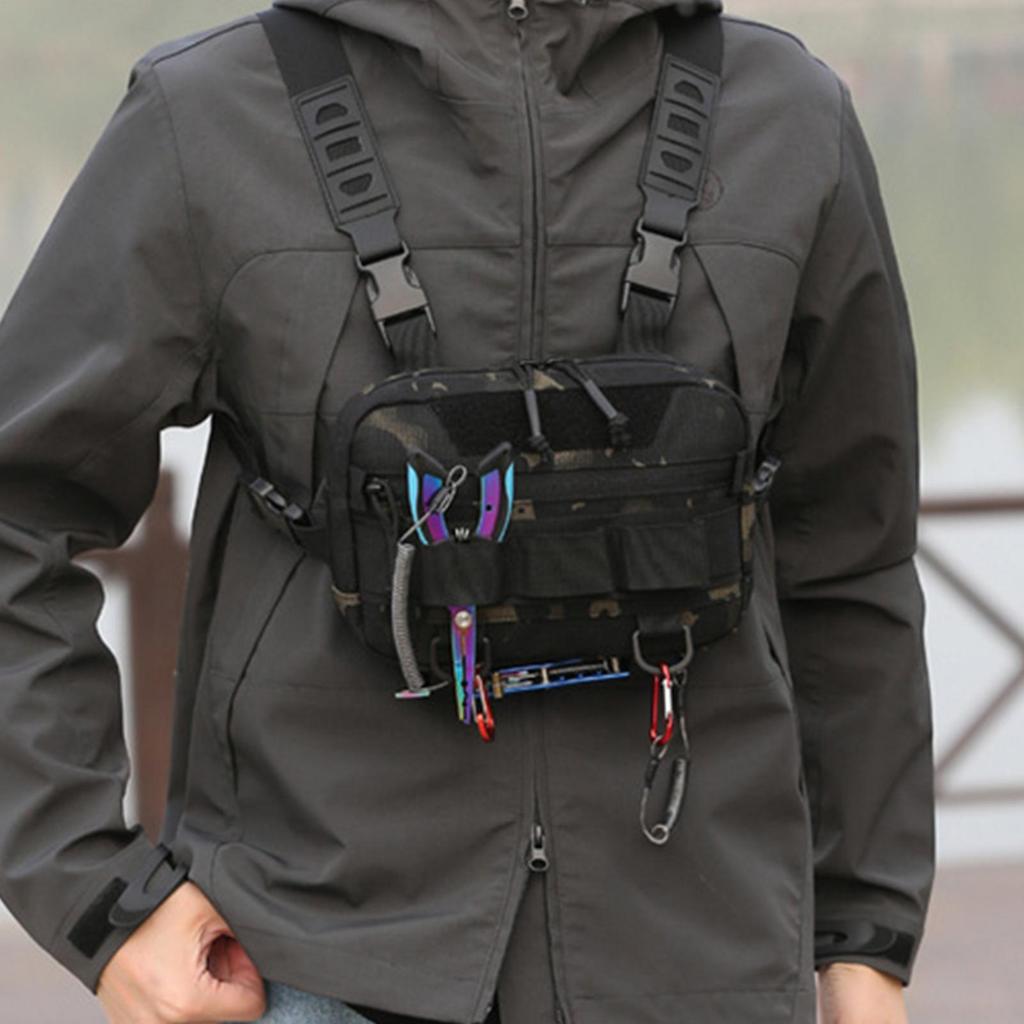 20L Fishing Chest Bag Oxford Cloth Front Rig Pouch Tacticals Bags Fishing Tool Storage Vest Backpack For Hunting Camping Pack