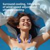 8000mAh Elektrischer Hänge-Nackenventilator Tragbarer Bladeless Mini Wiederaufladbarer Leiser LED Digitalanzeige Luftkühler Für Draußen