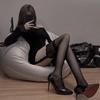 Komancon Sexy Ultra-Thin Black Lace Stockings - Women's High Long One-Piece Lingerie Socks