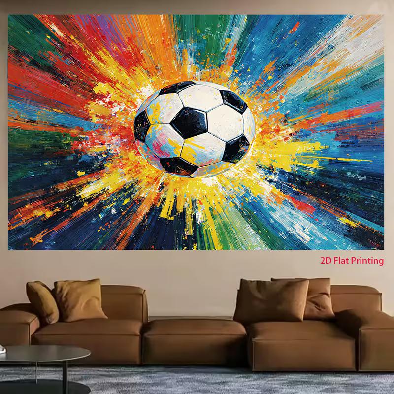 2D Dynamic Colorful Soccer Ball Explosion Photography Backdrop 47.2x31.5inch/120*80cm