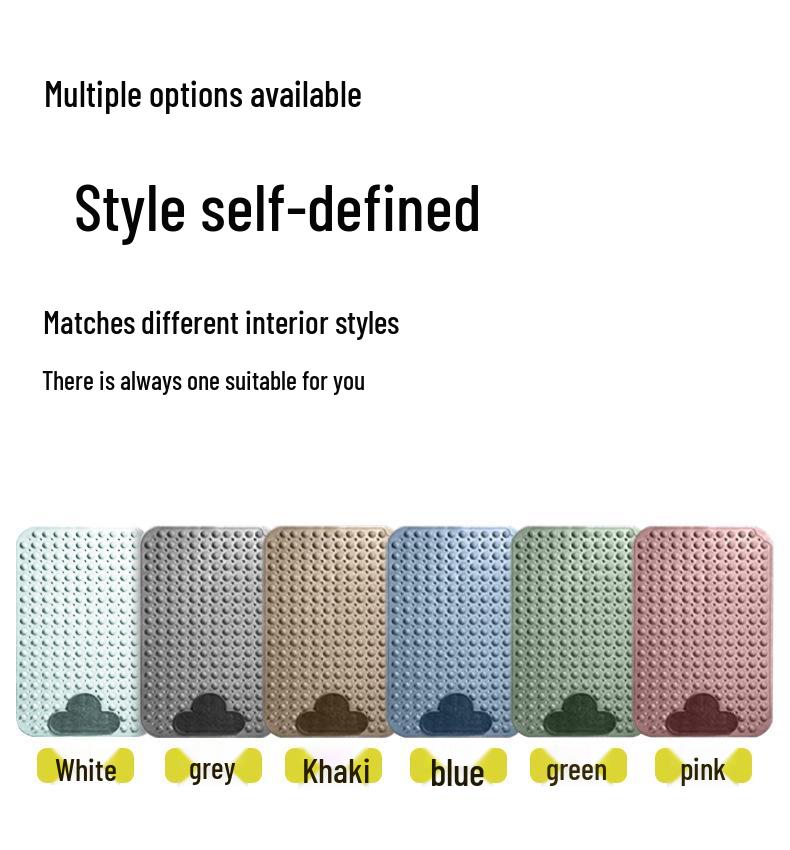 TPE Rutschfeste Duschmatte für Schwangere - Sicherheits-Saugfuß-Badematte mit Abfluss und Massage-Fußpolster