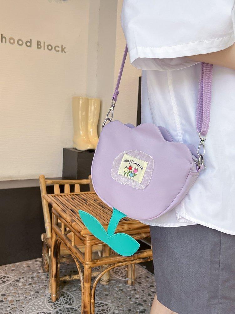 

Summer Japanese College Style Shoulder Bag Small Fresh And Cute Hit Color Flower Girl Messenger Bag Coin Purse