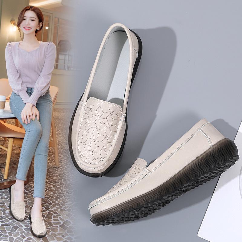 Doudou Women's Slip-On Loafers: Spring-Fall Non-Slip Casual Shoes, Low-Cut, Plus Size for Pregnant Moms